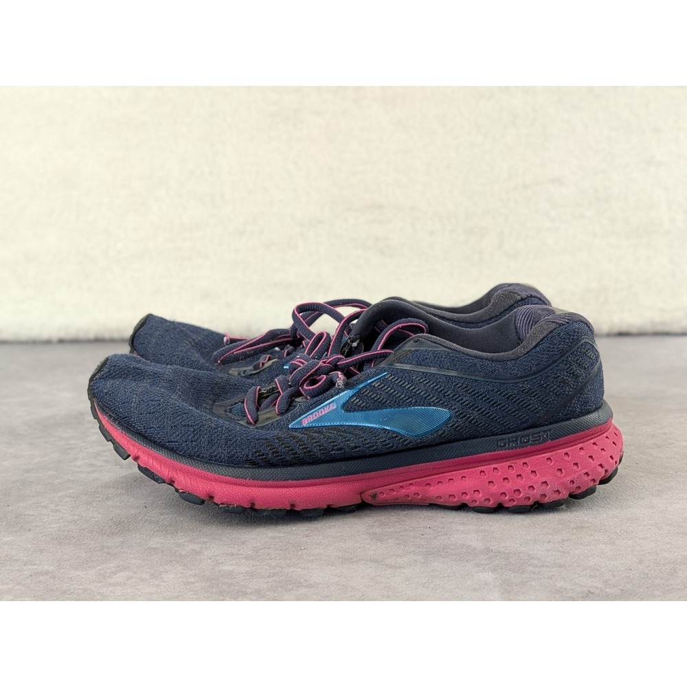 Brooks Ghost 12 Womens Running Shoes Navy Pink 1203051B414 Size 8
